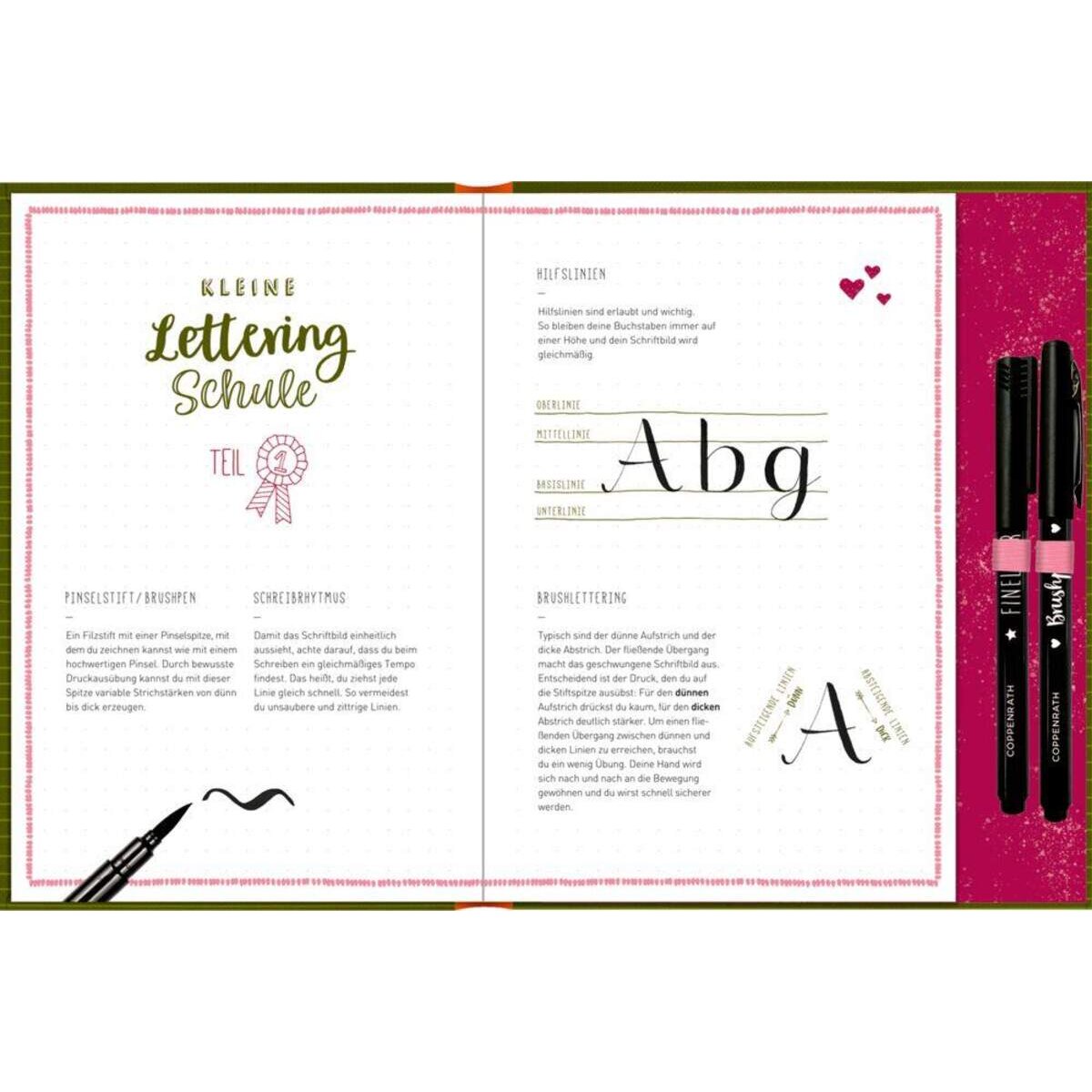 Coppenrath Verlag Notizbuch m.Extras: My Handlettering Journal - Pferdefreunde