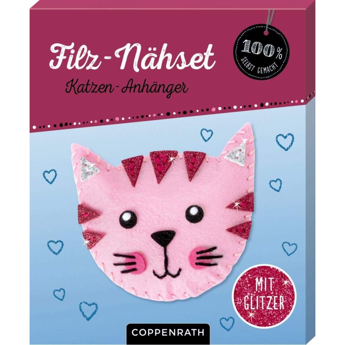 Coppenrath Verlag Ruck, zuck kreativ! Filz-Nähset Katzen-Anhänger (100% s.g.)