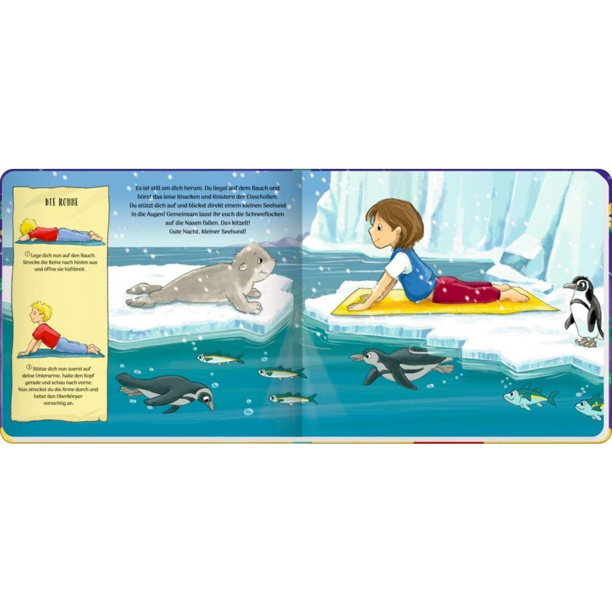 Coppenrath Verlag Schlafanzug-Yoga - Kinderyoga-Bilderbuch mit Poster