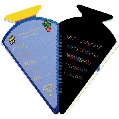 Coppenrath Verlag Schultü.-Kratzelbuch Funny Patches,blau  Hurra, endl.Schule!