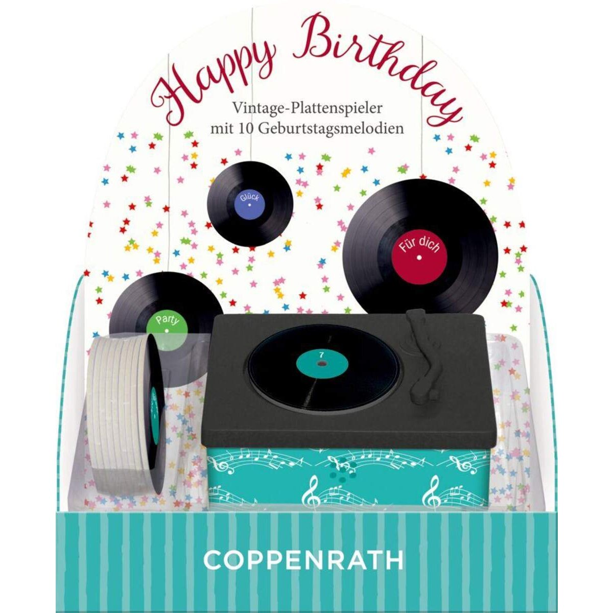 Coppenrath Verlag Vintage-Plattenspieler: Happy Birthday