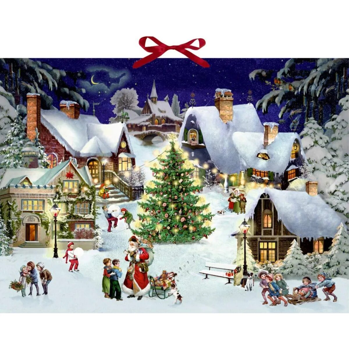 Coppenrath Verlag Weihnachten im Dorf, Wand-Adventskalender (Behr)
