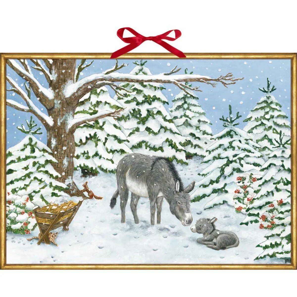 Coppenrath Verlag Weihnachtsesel, Wand-Adventskalender