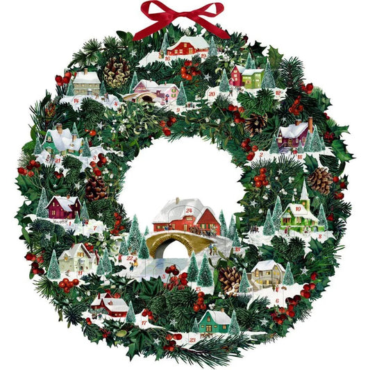 Coppenrath Verlag Winterhäuschen-Weihnachtskranz, Wand-Adventskal. (Behr)