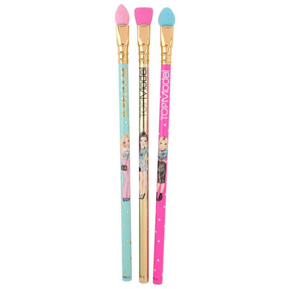 Depesche TOPModel Bleistift in Schminkpinsel Optik, 3er Set