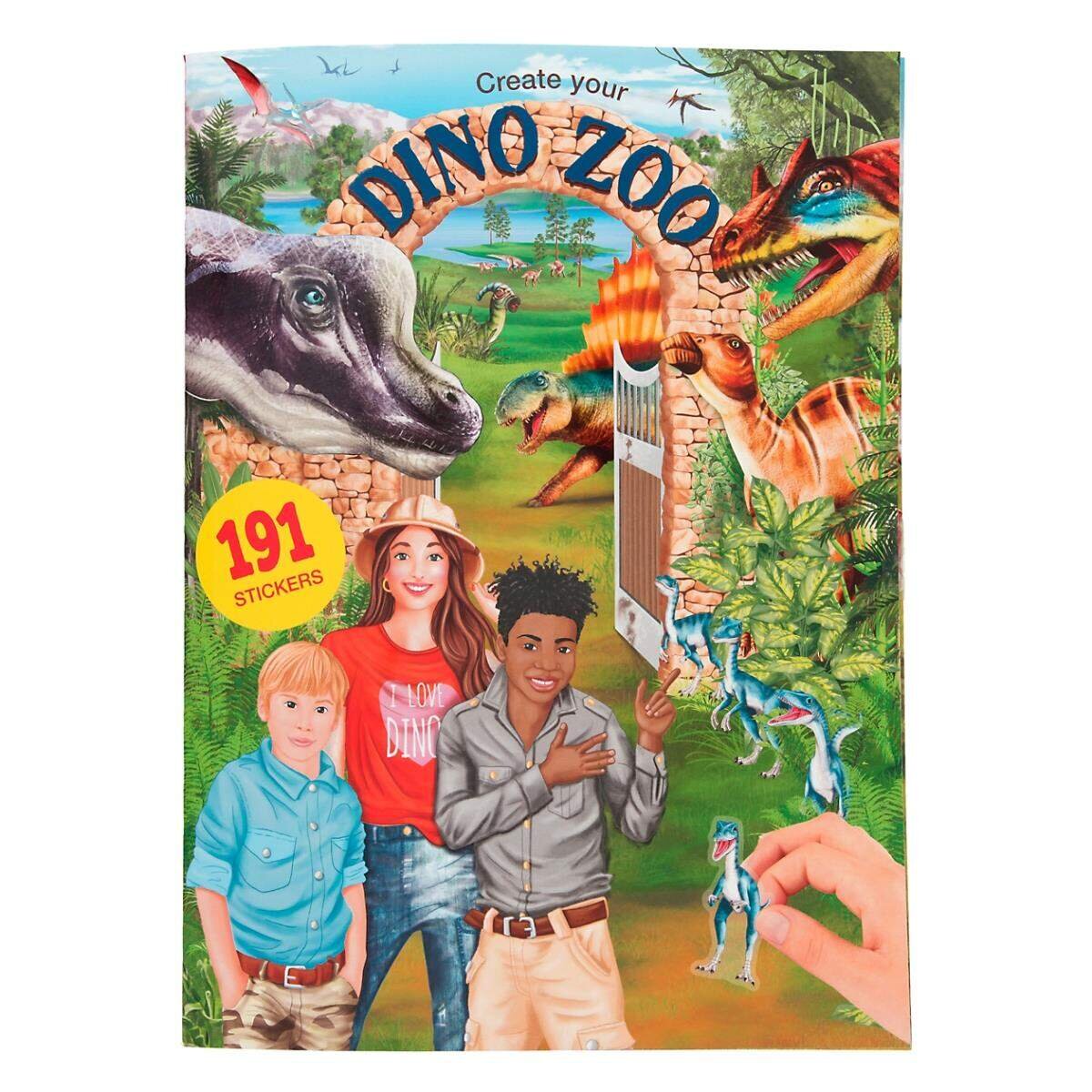 Depesche Create your DINO ZOO, Malbuch mit Stickern