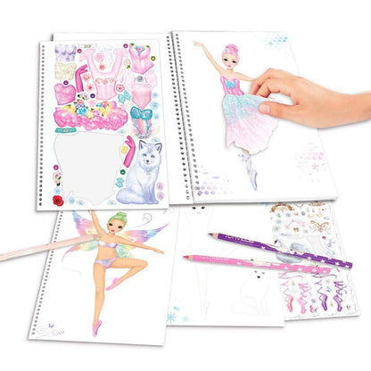Depesche Create your Fantasy Model Malbuch mit Stickern BALLETT