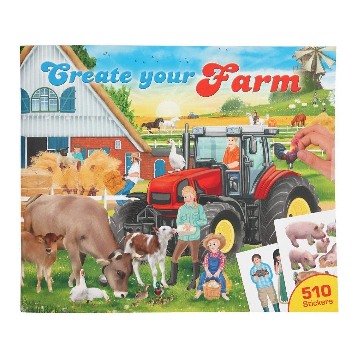 Depesche Create your Farm - Malbuch mit Stickern