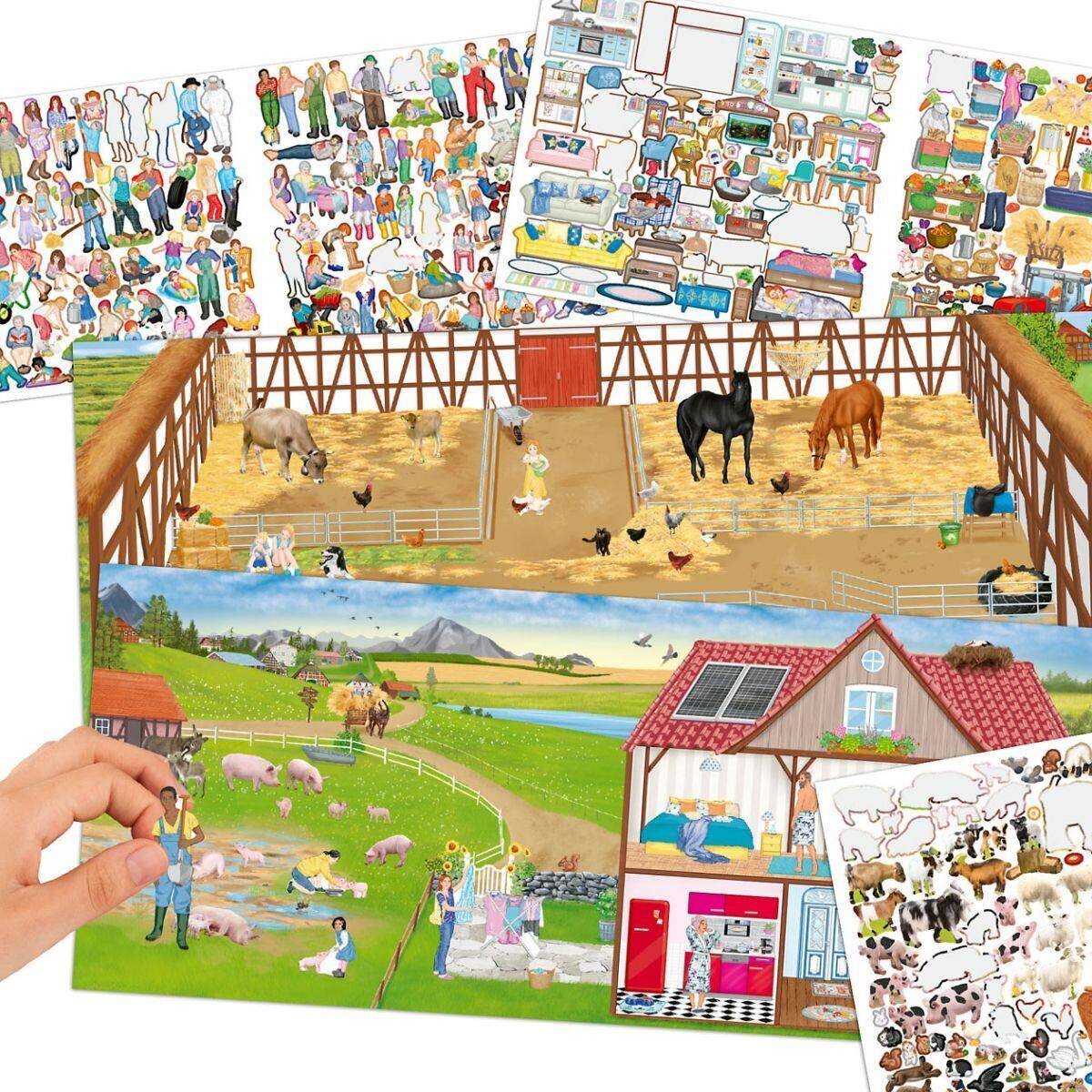 Depesche Create your Farm - Malbuch mit Stickern