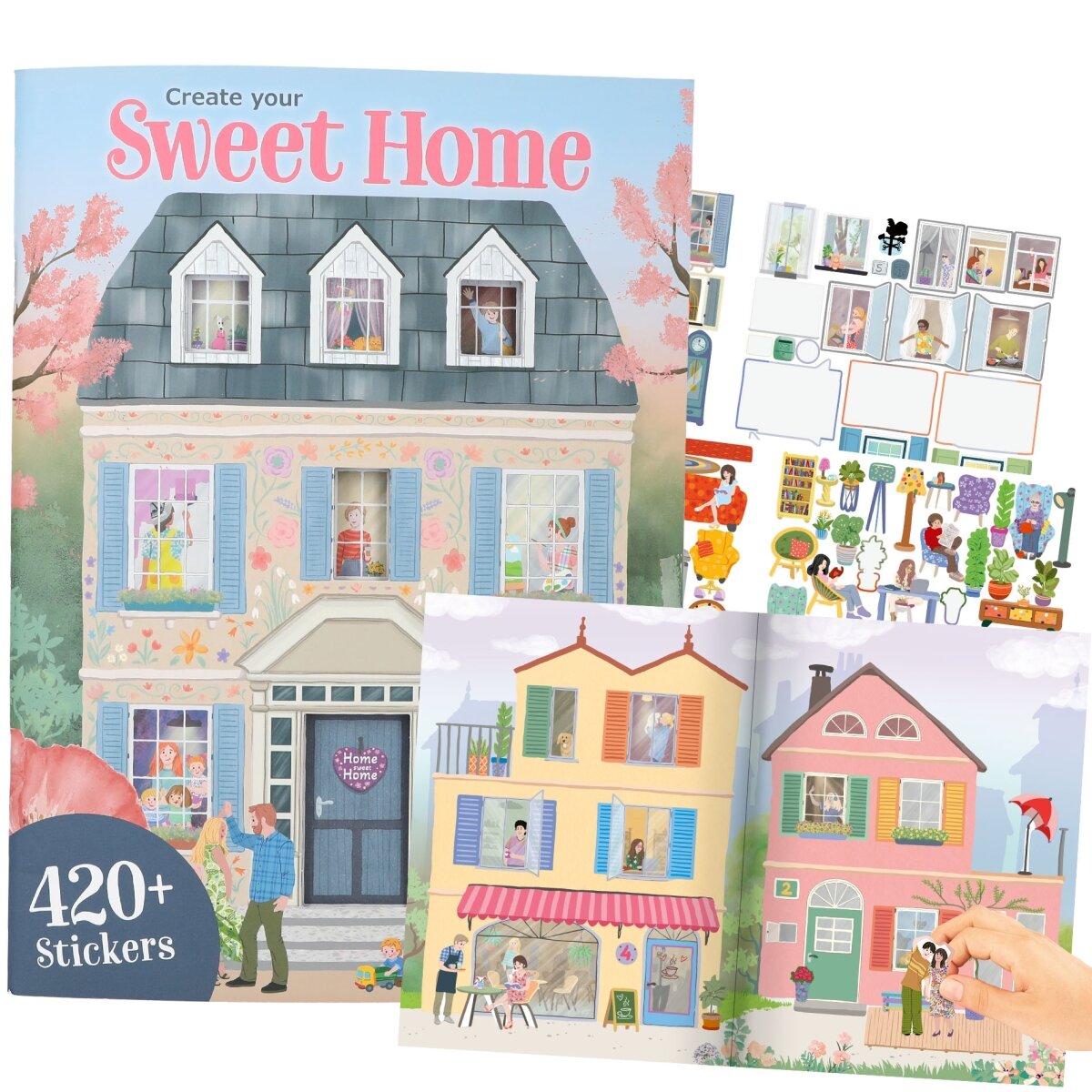 Depesche Create your Sweet Home Stickerbuch mit 420 bunten Stickern