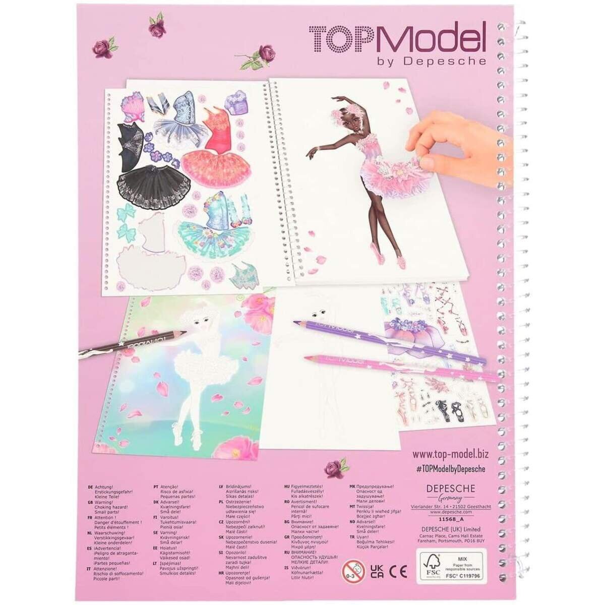 Depesche Create your TOPModel Malbuch mit Stickern