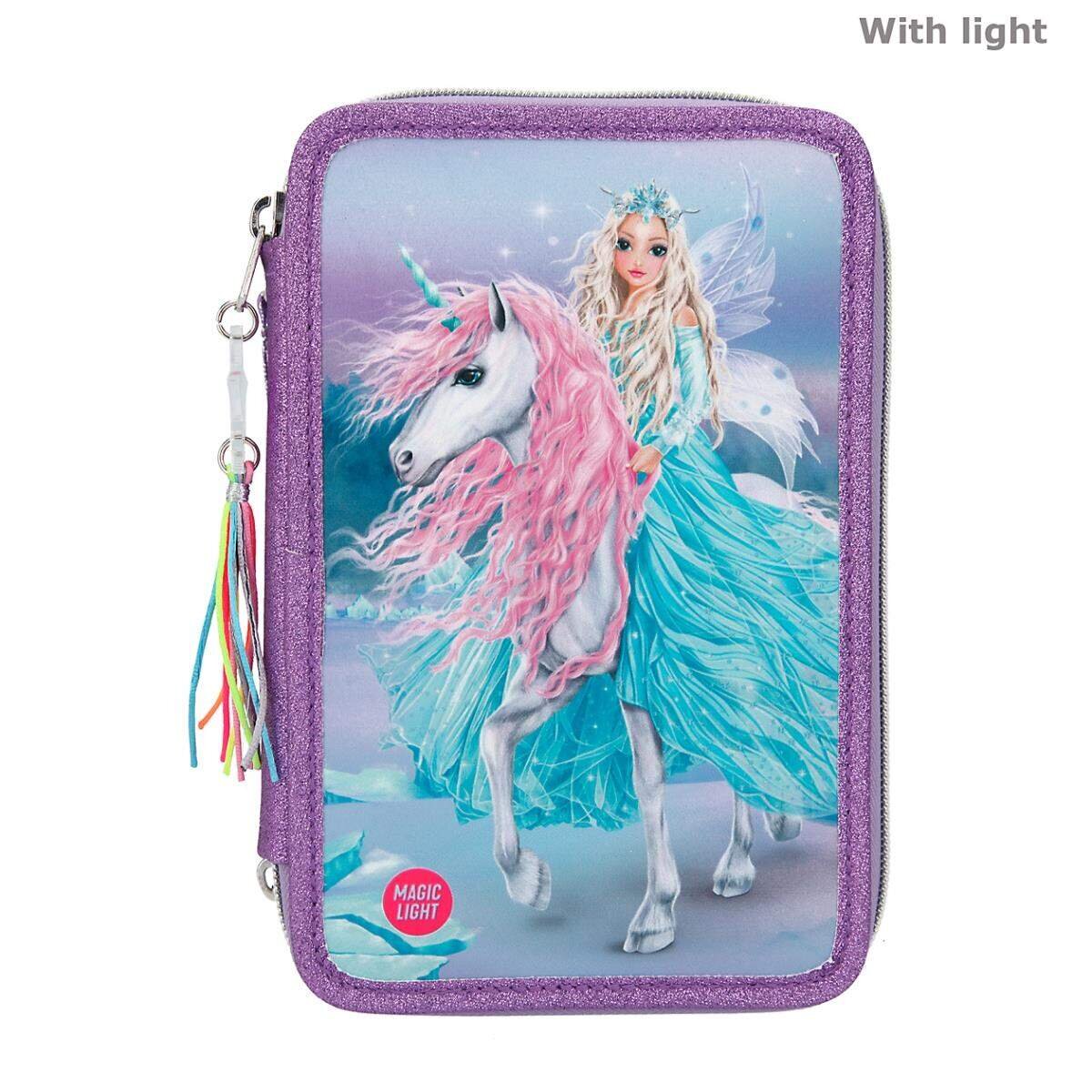 Depesche Fantasy Model 3-Fach Federtasche LED Icefriends