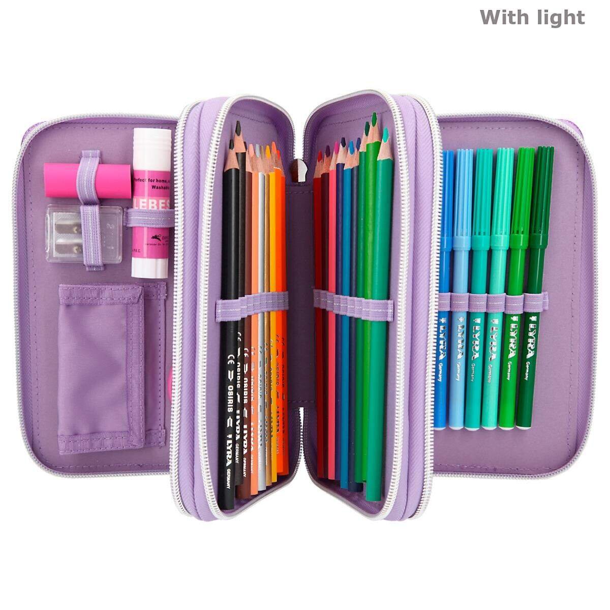 Depesche Fantasy Model 3-Fach Federtasche LED Icefriends