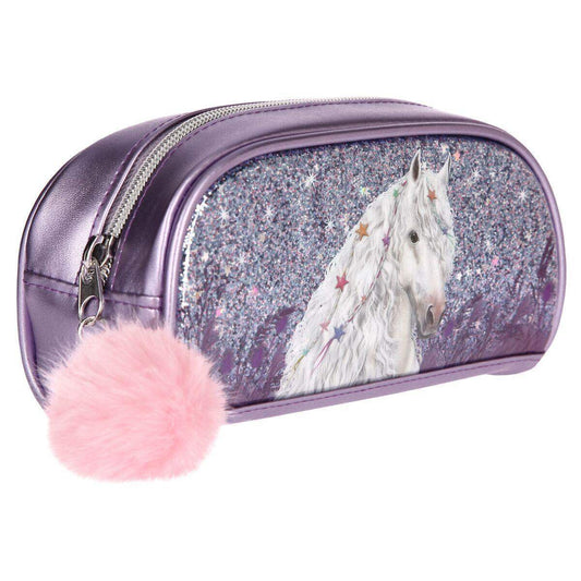 Depesche Miss Melody Schlampertasche Glitzer, Lila
