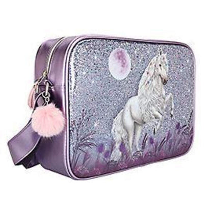 Depesche Miss Melody Umhängetasche Glitzer, Lila