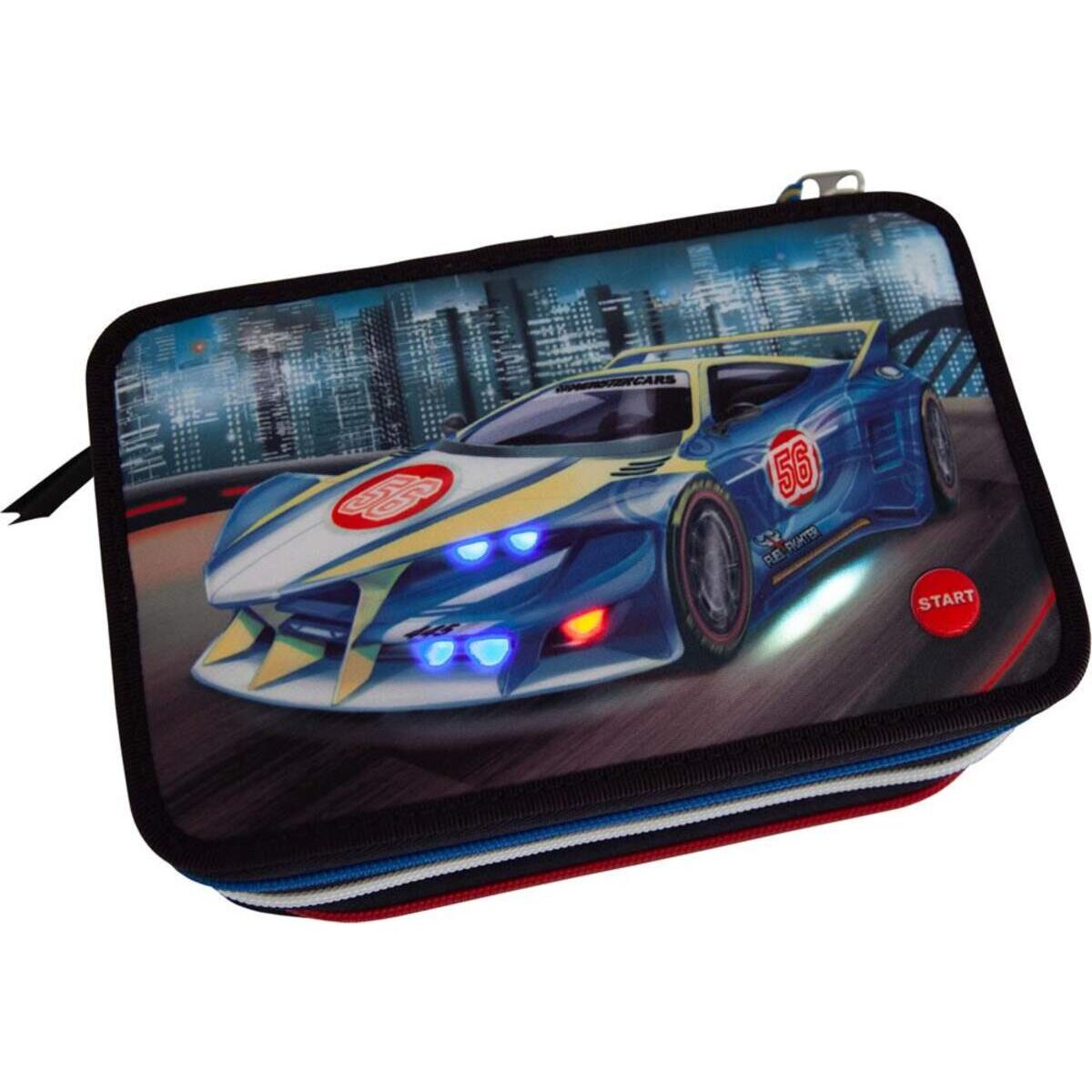 Depesche Monster Cars 3-Fach Federtasche LED