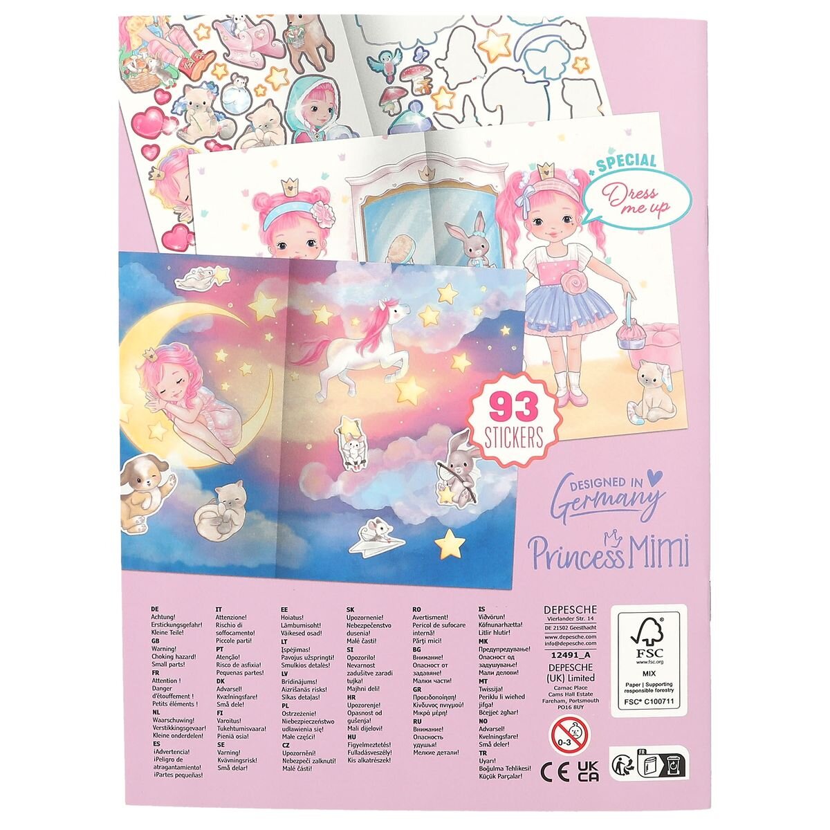 Depesche Princess Mimi Puffy Sticker Book