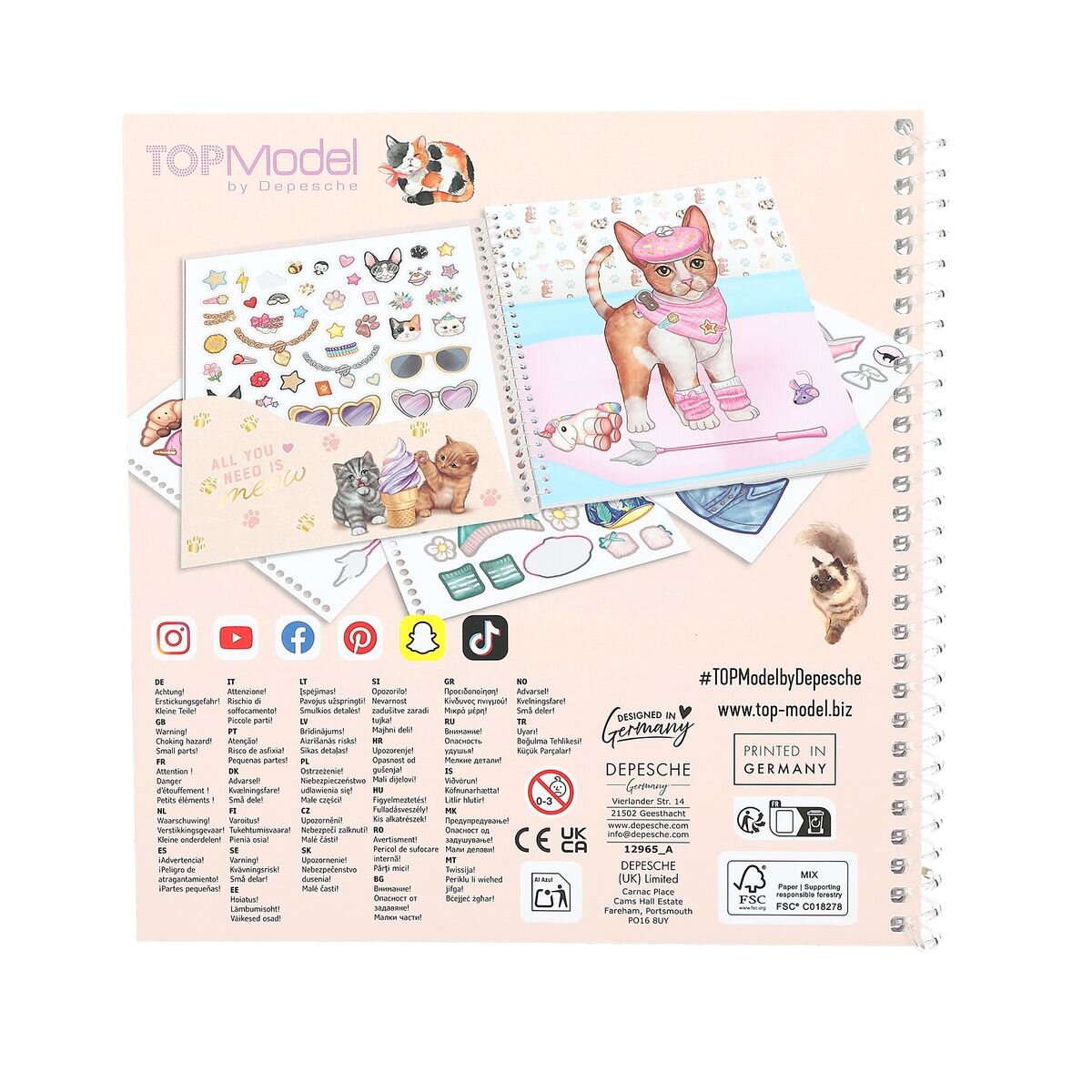 Depesche TOPModel Dress Me Up Stickerbuch KITTY