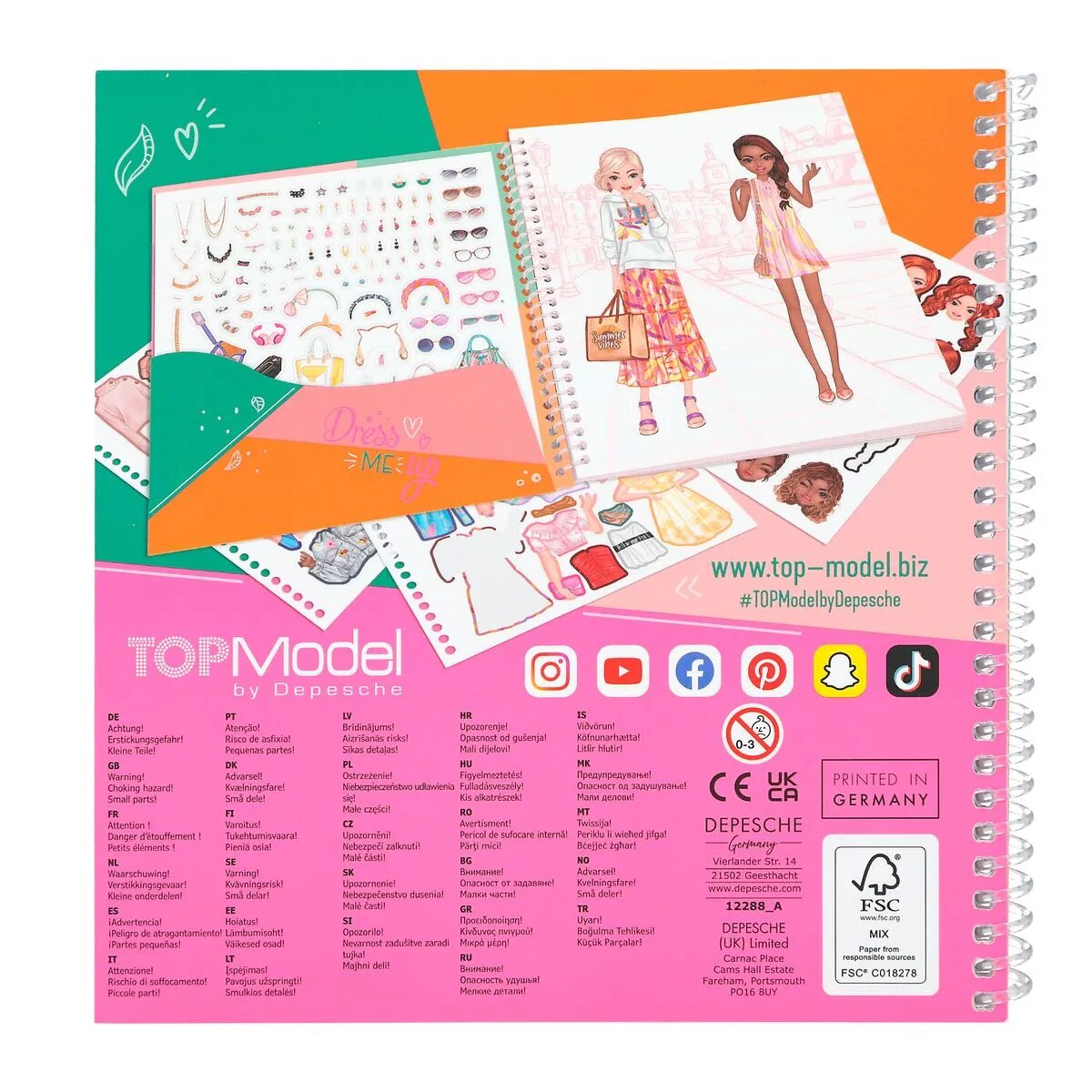 Depesche TOPModel Dress Me Up Stickerbuch