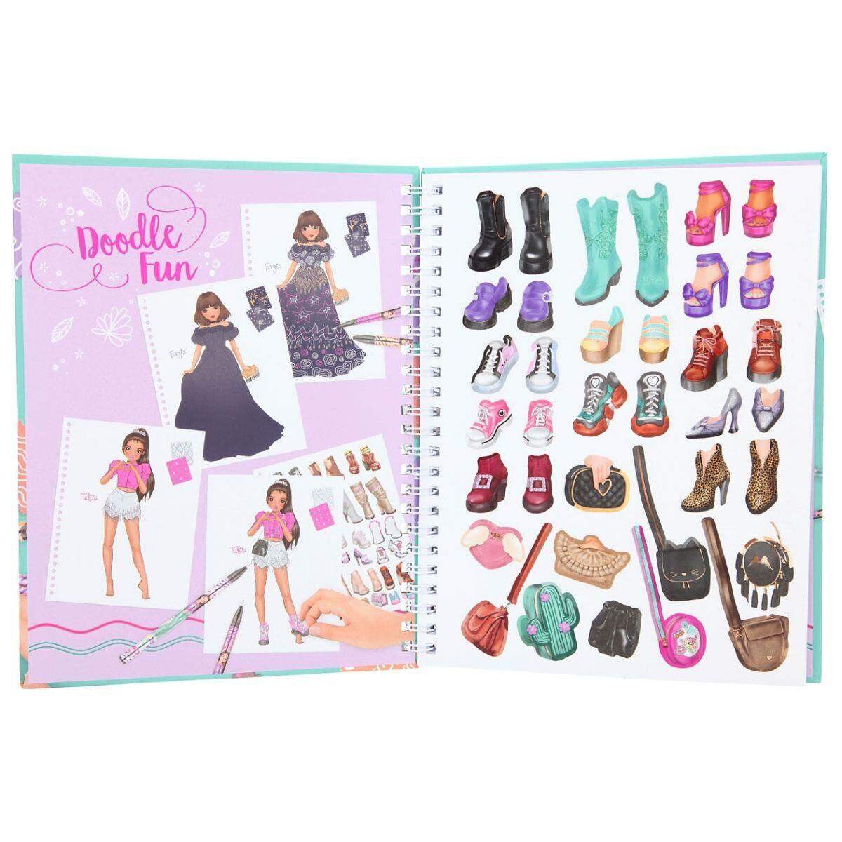 Depesche TOPModel Fashion Doodle Book mit Gelstiften