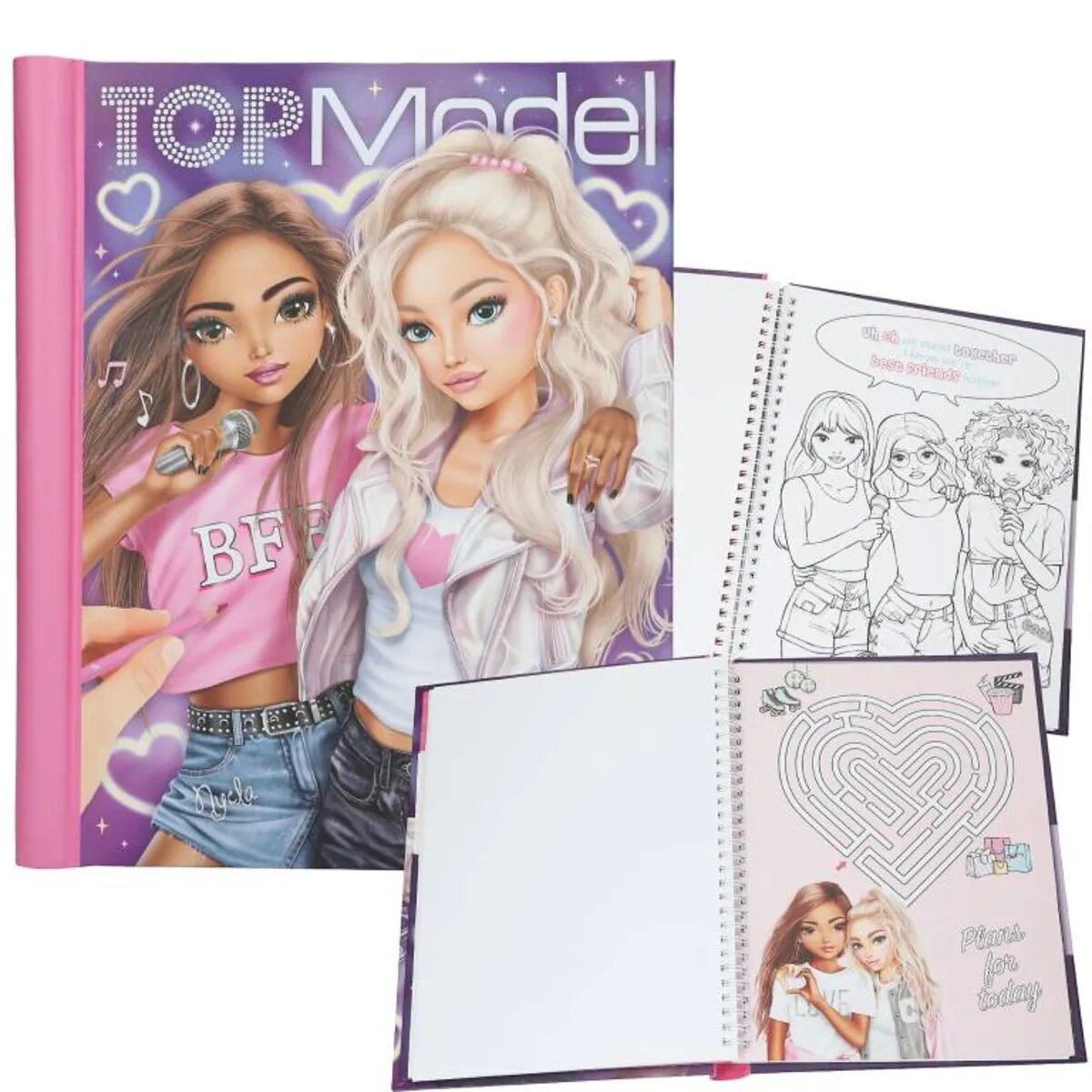 Depesche TOPModel Malbuch mit LED und Sound MY BFF mit 2 Bogen coole Sticker