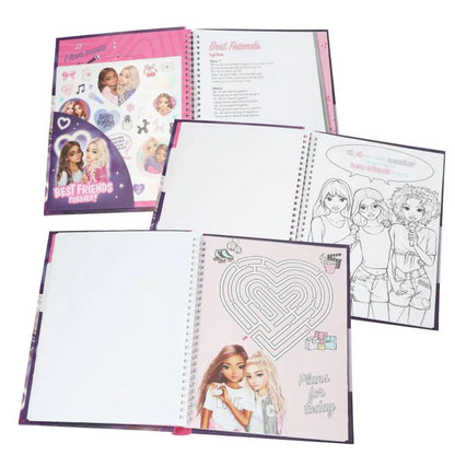 Depesche TOPModel Malbuch mit LED und Sound MY BFF mit 2 Bogen coole Sticker