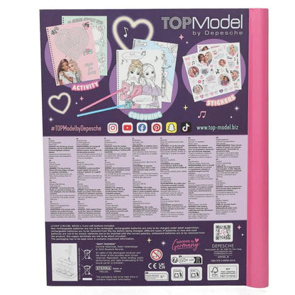 Depesche TOPModel Malbuch mit LED und Sound MY BFF mit 2 Bogen coole Sticker