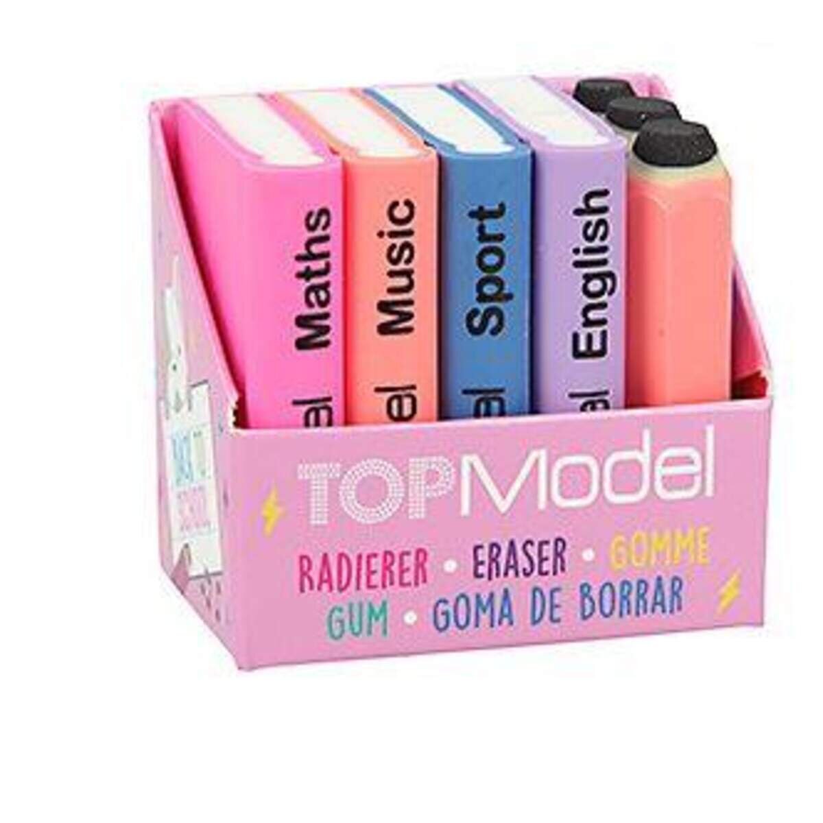 Depesche TOPModel Radierer Set Hund, Radiergummis in Buch und Stiftform