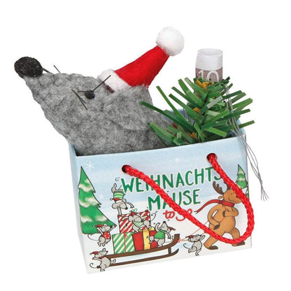 Depesche Weihnachtliche Geldtüte mit Filzmaus, sortiert