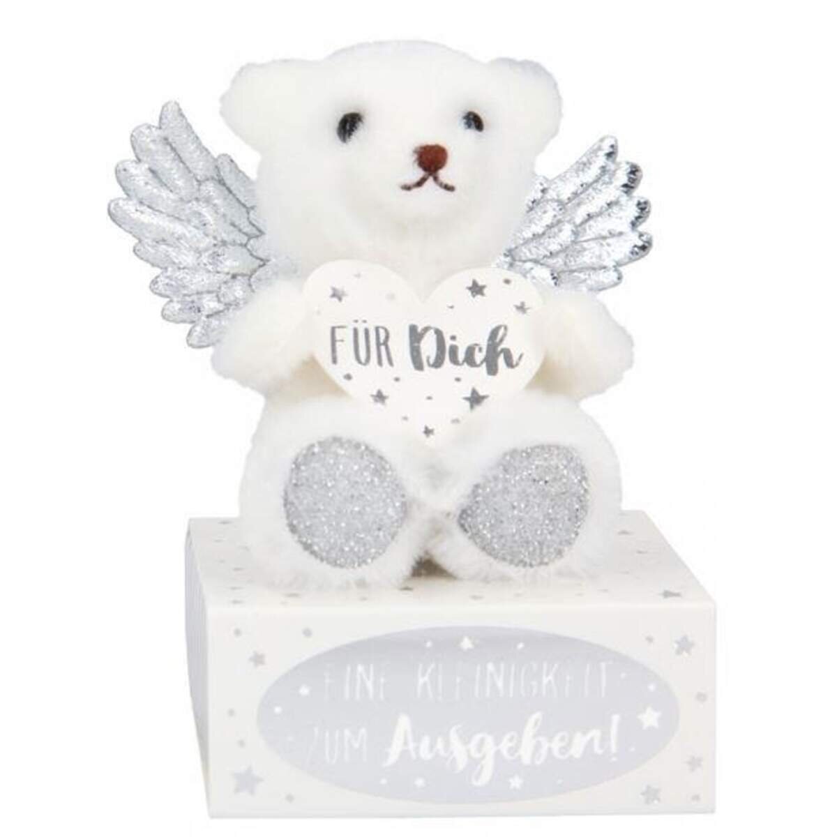 Depesche WUNSCHERFÜLLER Schutzengelbär Silber auf Box, 1 Stück, 4-fach sortiert