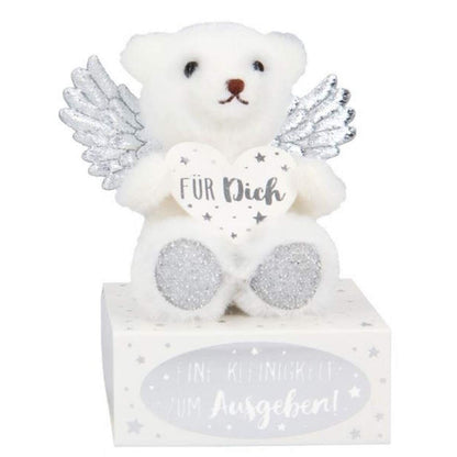 Depesche WUNSCHERFÜLLER Schutzengelbär Silber auf Box, 1 Stück, 4-fach sortiert