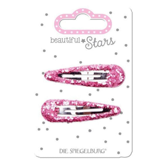 Die Spiegelburg beautiful Stars Haarclip Glitzer rosa + blau, 2 Stk. sortiert