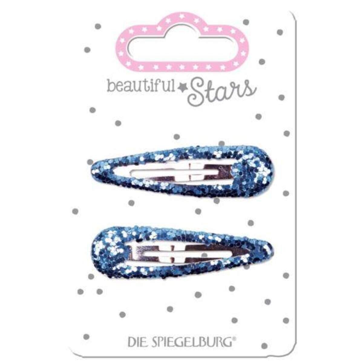 Die Spiegelburg beautiful Stars Haarclip Glitzer rosa + blau, 2 Stk. sortiert