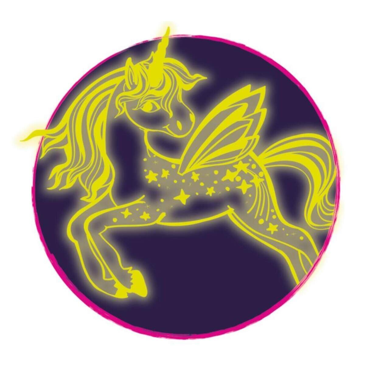 Die Spiegelburg Fluoreszierender Sticker Einhorn-Paradies 1 Stück, sortiert