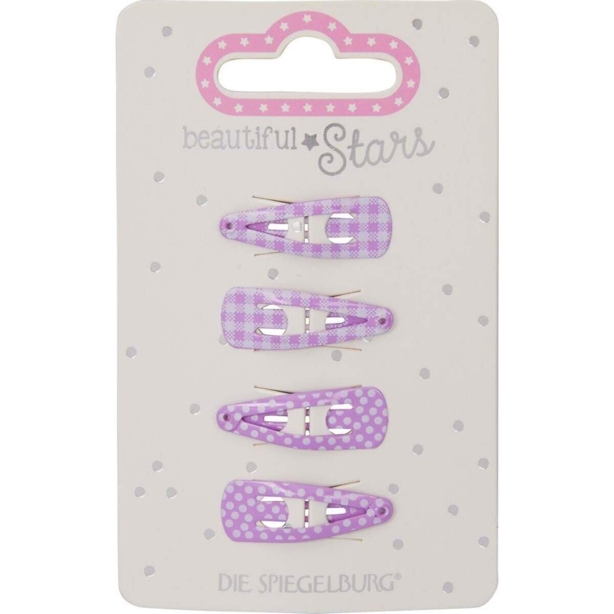 Die Spiegelburg Haarclip rosa + lila beautiful Stars, 1 Packung, 2-fach sortiert