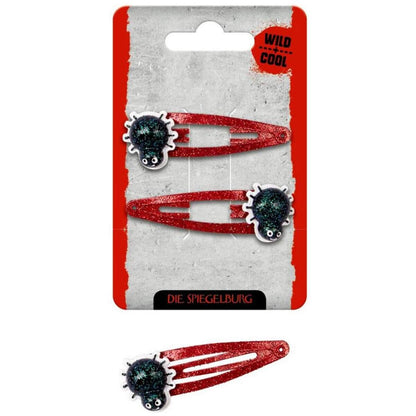 Die Spiegelburg Haarclips Spinne + Fledermaus Wild+Cool, 1 Packung, 4-fach sortiert