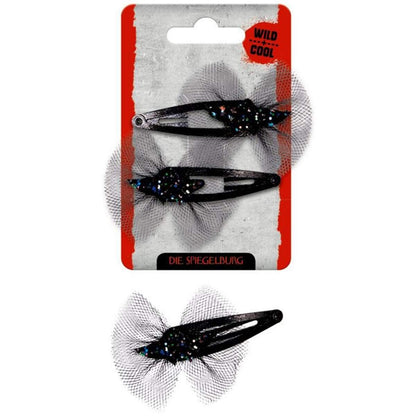 Die Spiegelburg Haarclips Spinne + Fledermaus Wild+Cool, 1 Packung, 4-fach sortiert