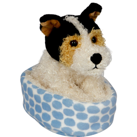 Die Spiegelburg Hund Foxterrier Boomer im Korb Lustige Tierparade 14 cm