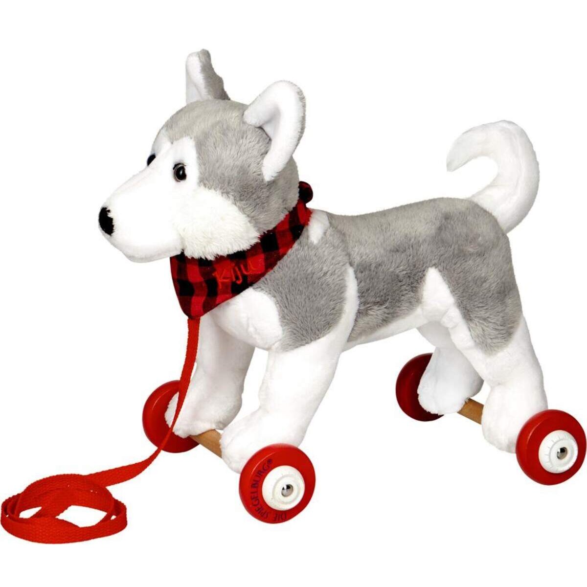 Die Spiegelburg Husky Kiju auf Holzrollen Lustige Tierparade