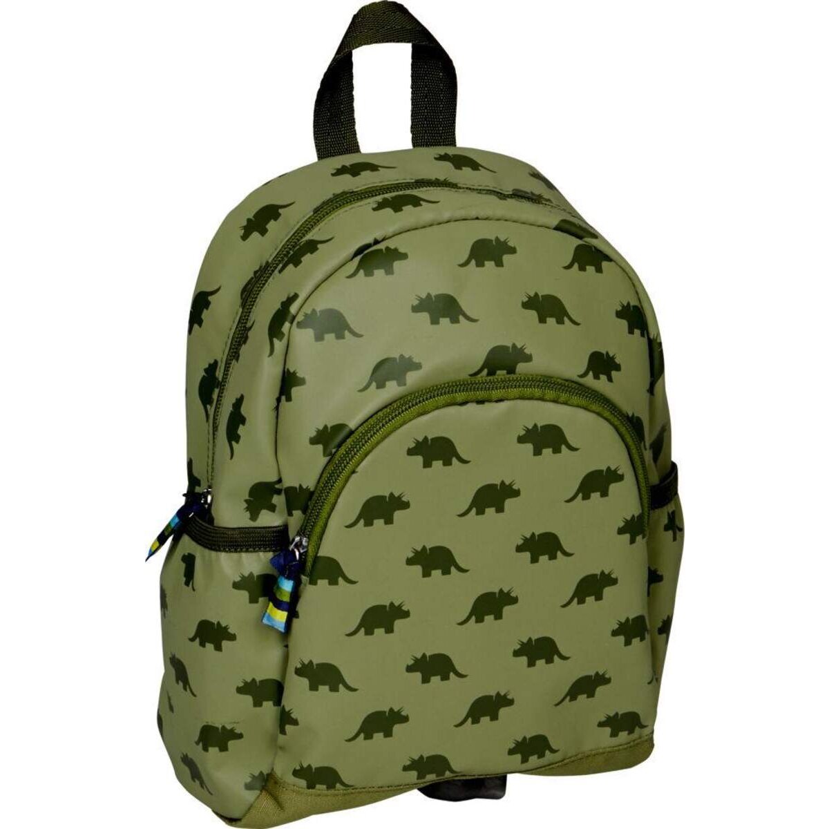 Die Spiegelburg Kl. Rucksack Dinos oliv  Glühwürmchen