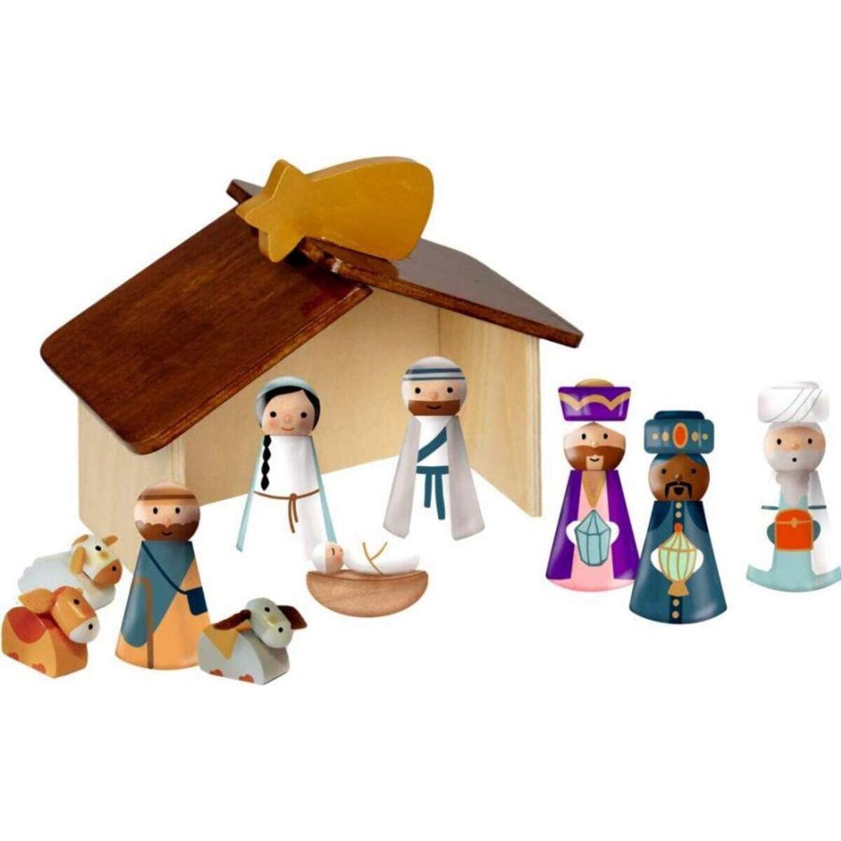 Die Spiegelburg Krippe Fröhliche Weihnachten! (aus Holz)