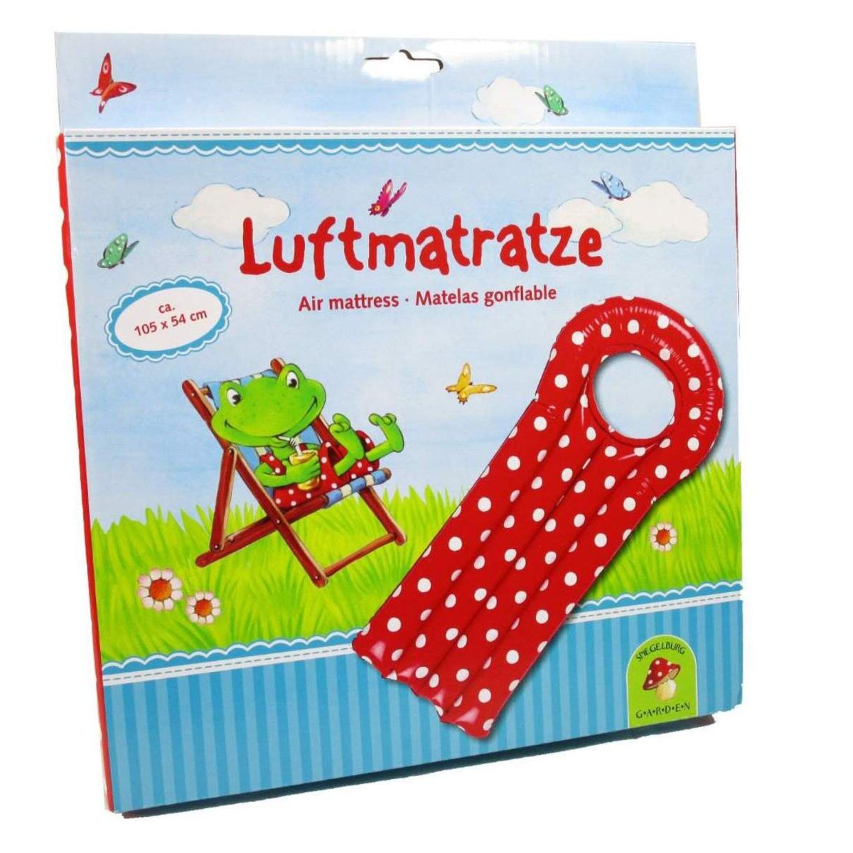 Die Spiegelburg Luftmatratze Fröhliche Tupfen Garden Kids, ca. 105 x 54cm