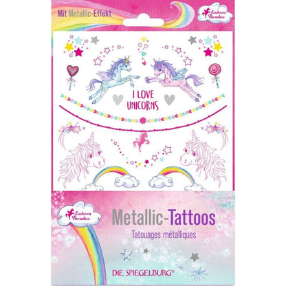 Die Spiegelburg Metallic Tattoos Einhorn-Paradies (mit Silberfolie)