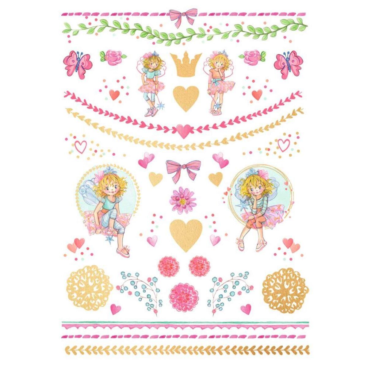 Die Spiegelburg Metallic Tattoos Prinzessin Lillifee (mit Goldfolie)