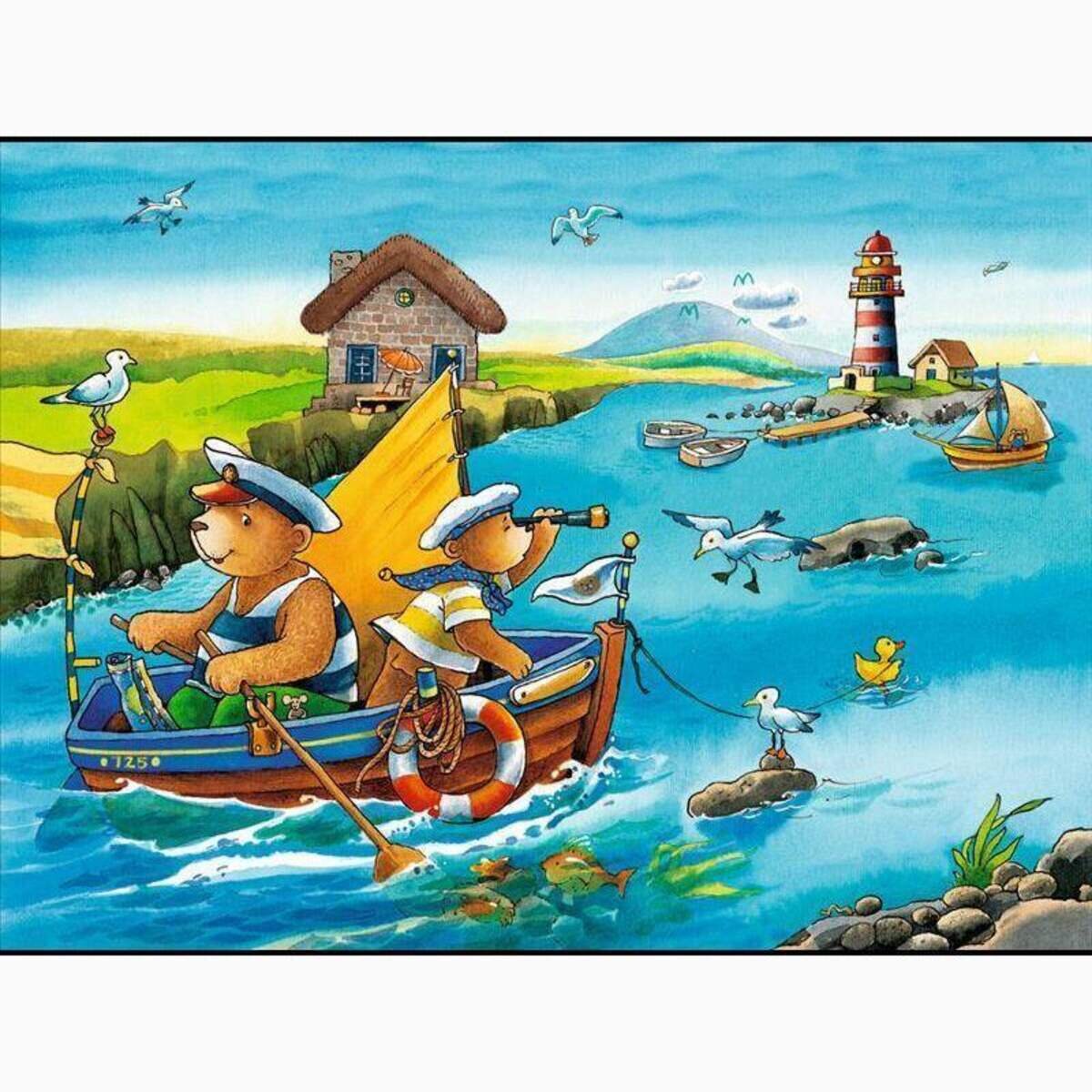 Die Spiegelburg Puzzle-Set Urlaub in den Bergen und am Meer (2 x 20 Teile)
