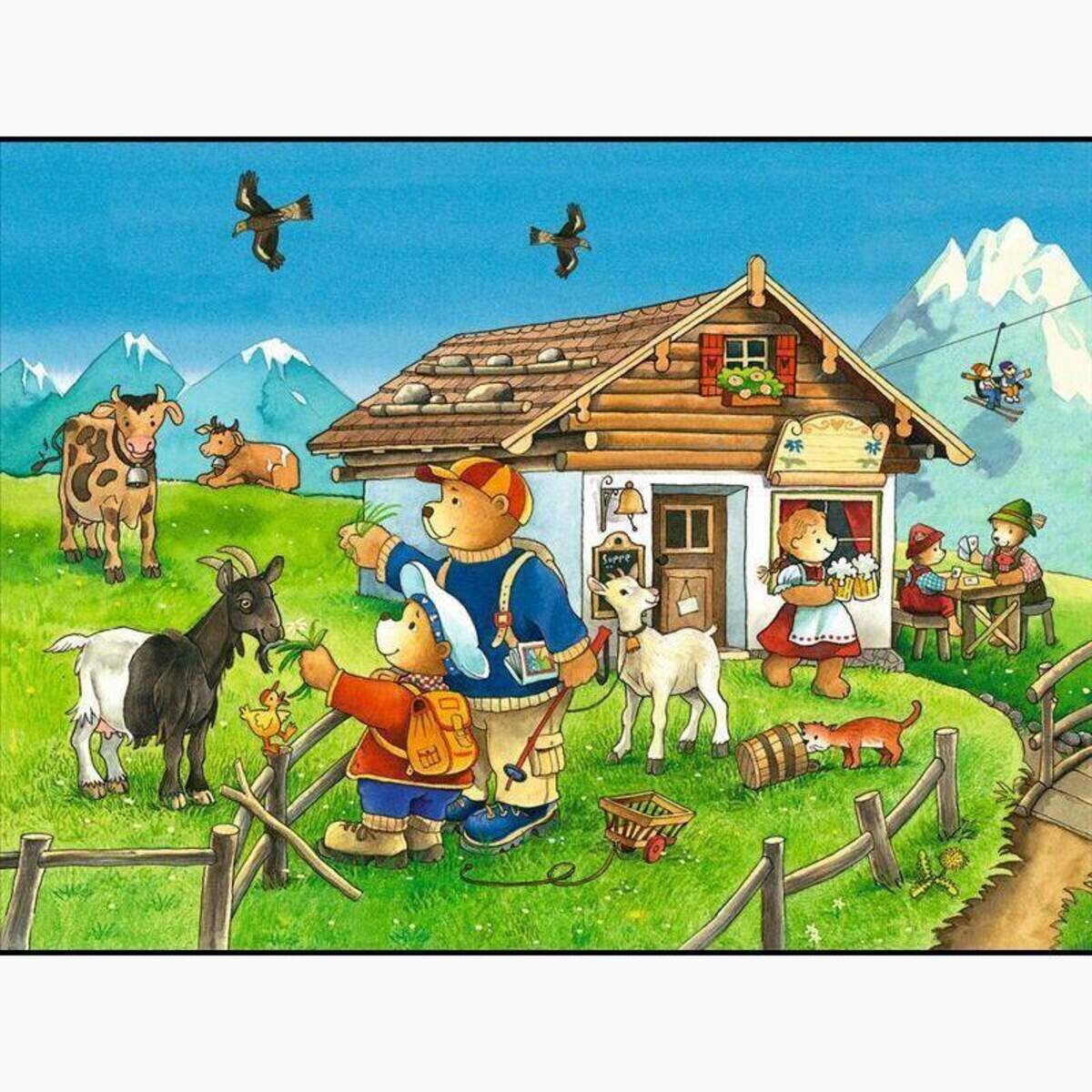 Die Spiegelburg Puzzle-Set Urlaub in den Bergen und am Meer (2 x 20 Teile)