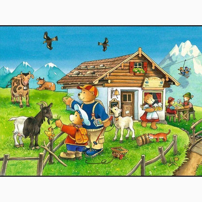 Die Spiegelburg Puzzle-Set Urlaub in den Bergen und am Meer (2 x 20 Teile)