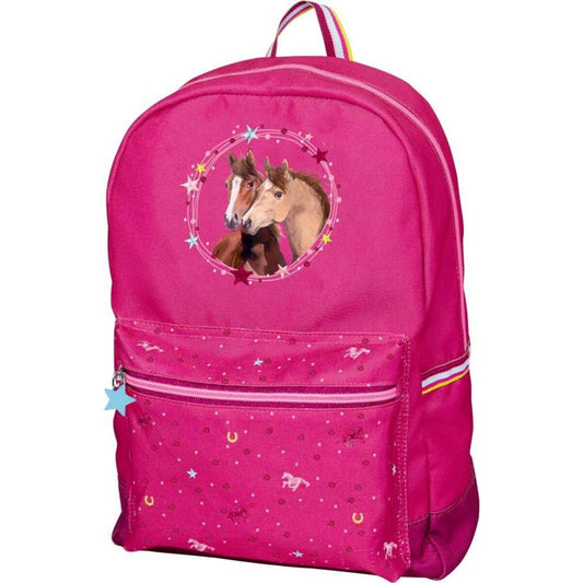 Die Spiegelburg Rucksack Pferdefreunde (pink, mit Glimmer+Stickerei)