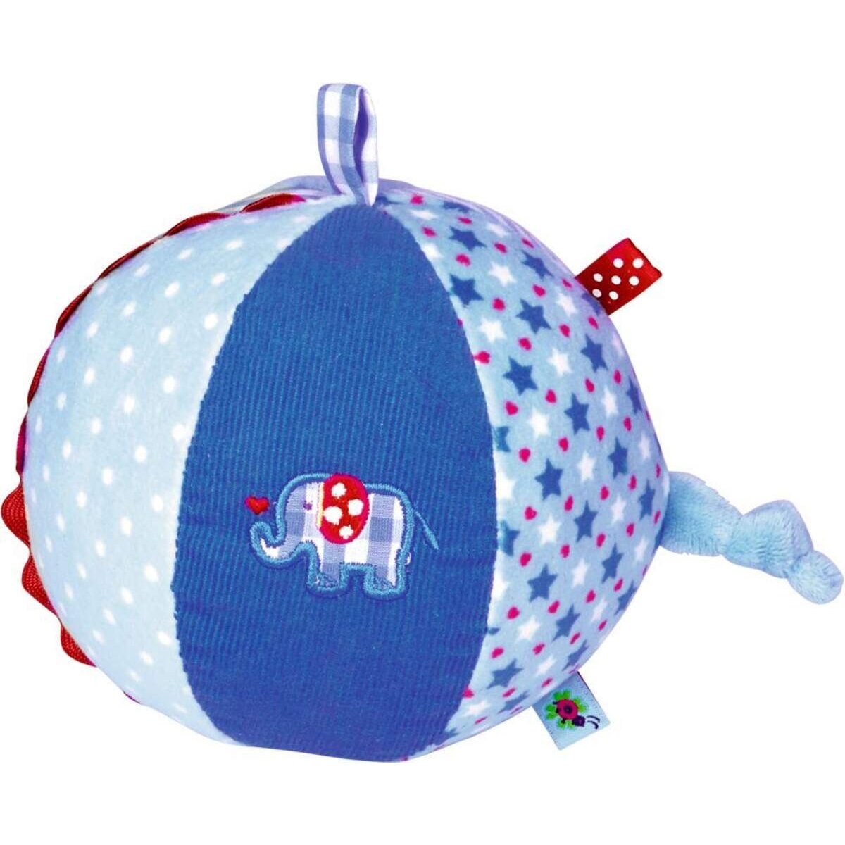 Die Spiegelburg Stoffball mit Glockenspiel BabyGlück, hellblau