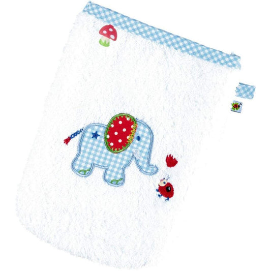 Die Spiegelburg Waschhandschuh BabyGlück, hellblau (Elefant)